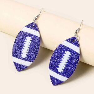 Football Glitter Earrings 